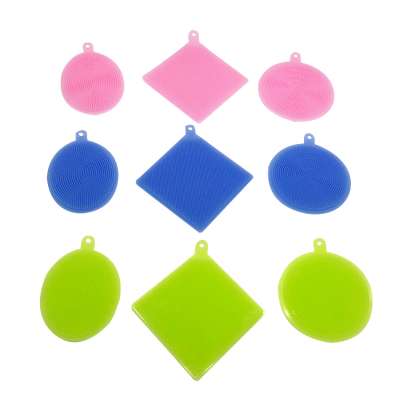 OEM Eco Friendly Dish Antibacterial 3 pack one set Silicone Non Stick Dish washing Silicone dish Brush